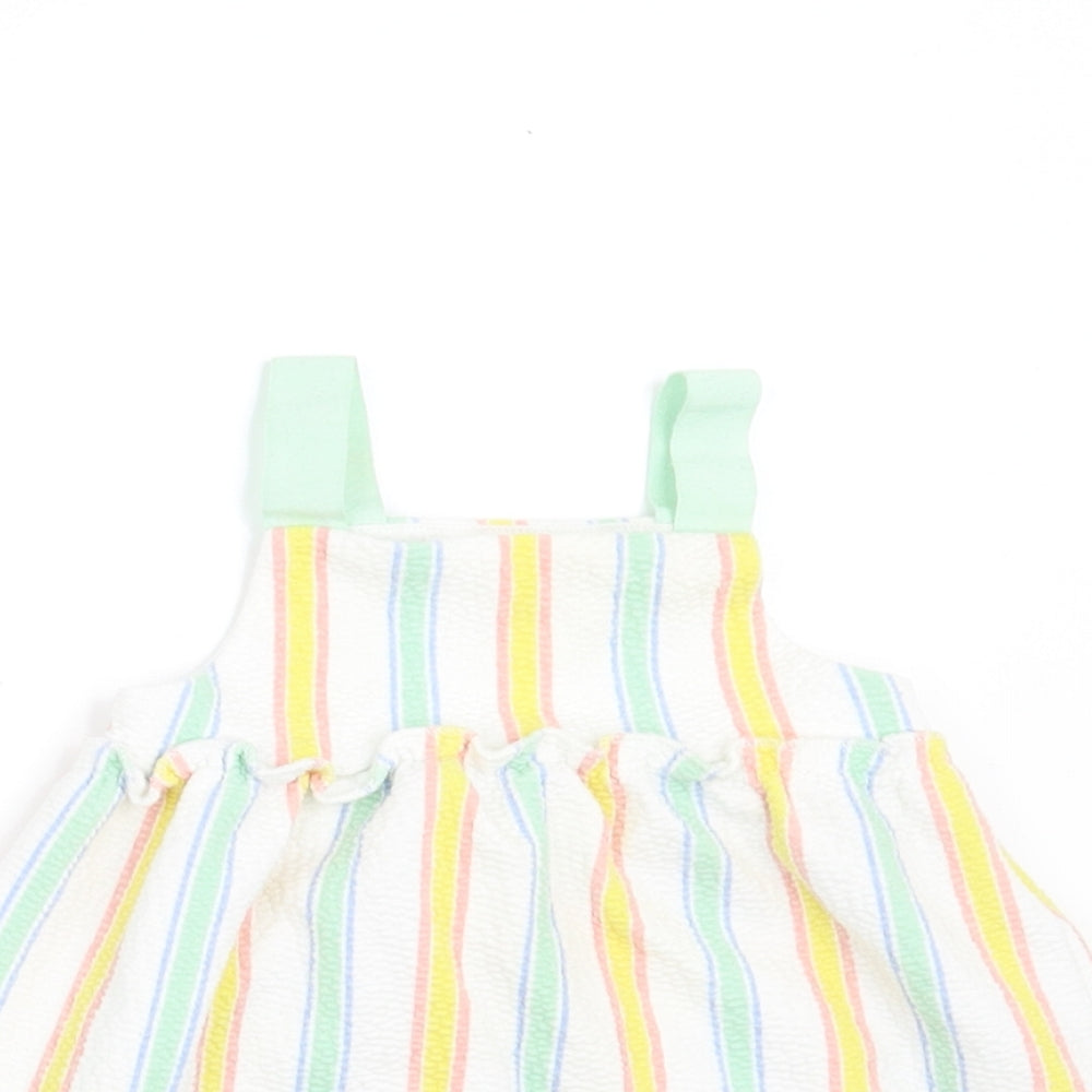 Zara Girls White Striped  A-Line  Size 3-6 Months