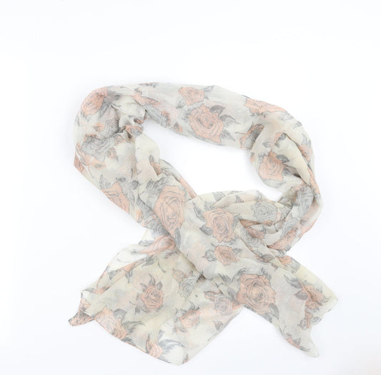 Preworn Womens Beige Floral   Scarf