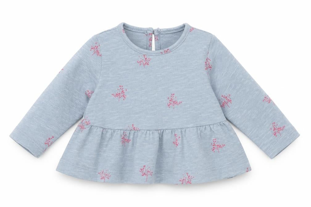 Zara Girls Blue Floral  A-Line  Size 0-3 Months