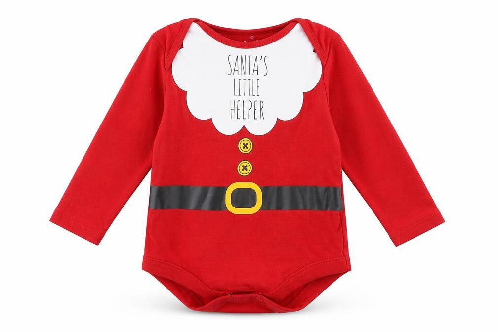 TU Baby Red   Basic T-Shirt Size 12-18 Months  - santa's little helper