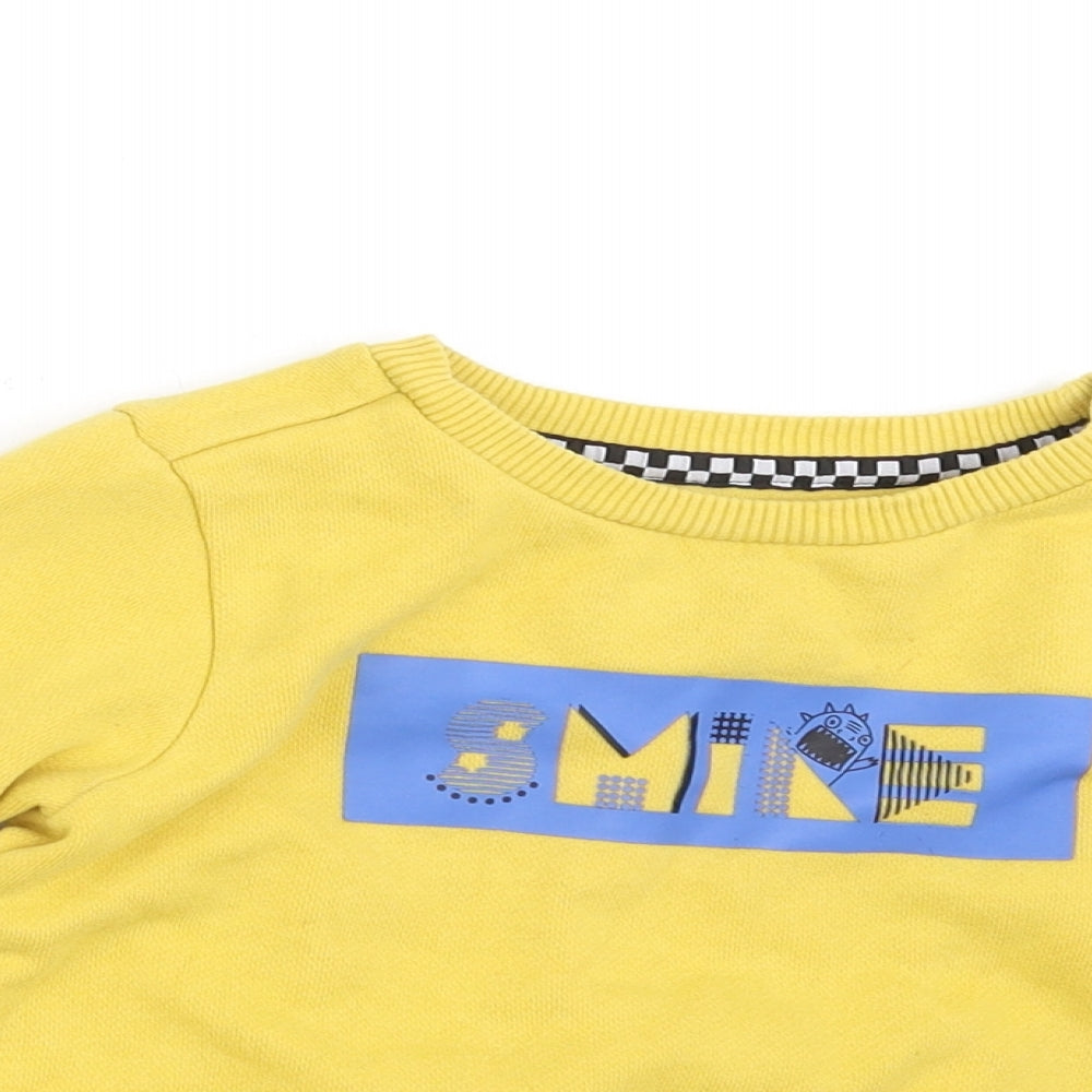 Nutmeg Boys Yellow   Pullover Jumper Size 9-12 Months  - SMILE