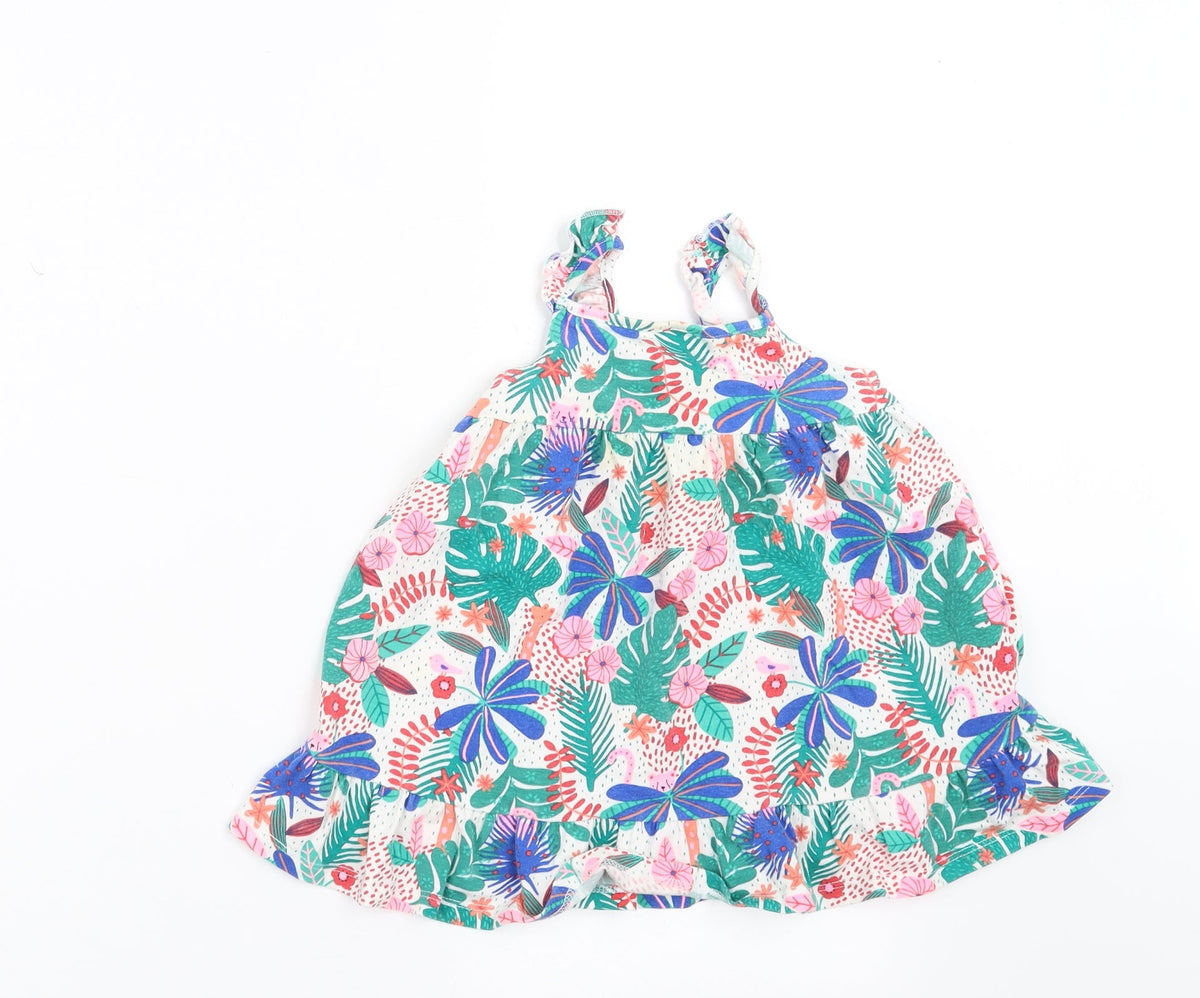 Additional front view of F&F girls’ white fair isle a-line, size 9-12, months