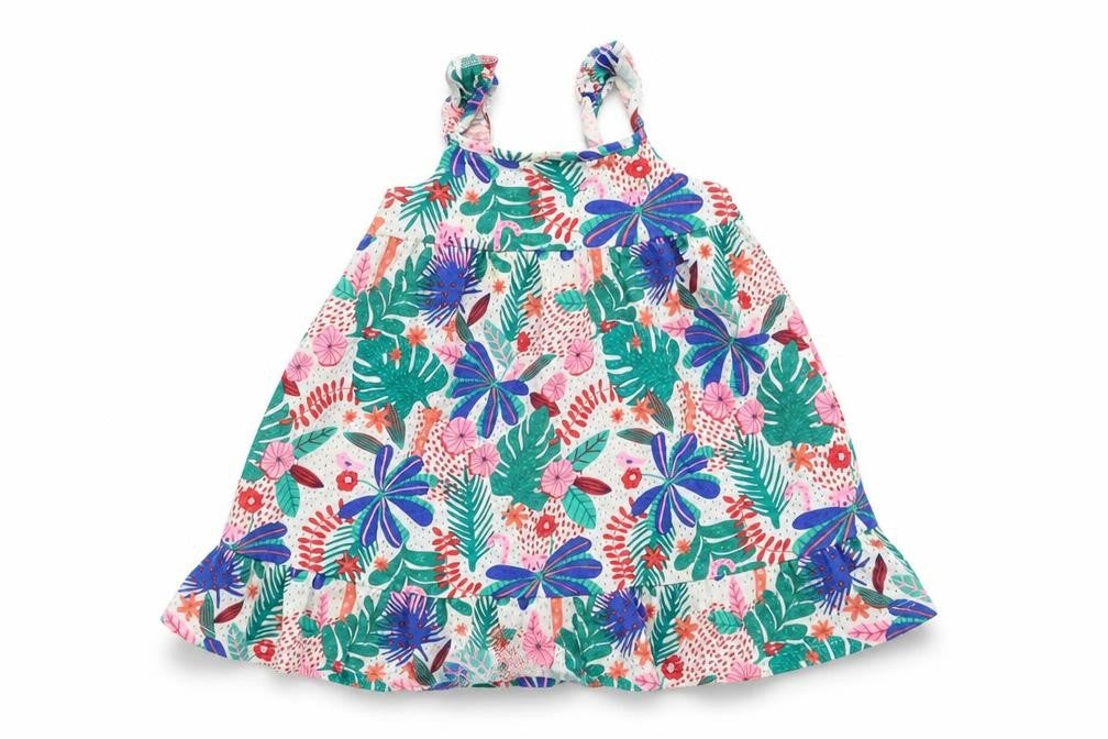 Front view of F&F girls’ white fair isle a-line, size 9-12, months