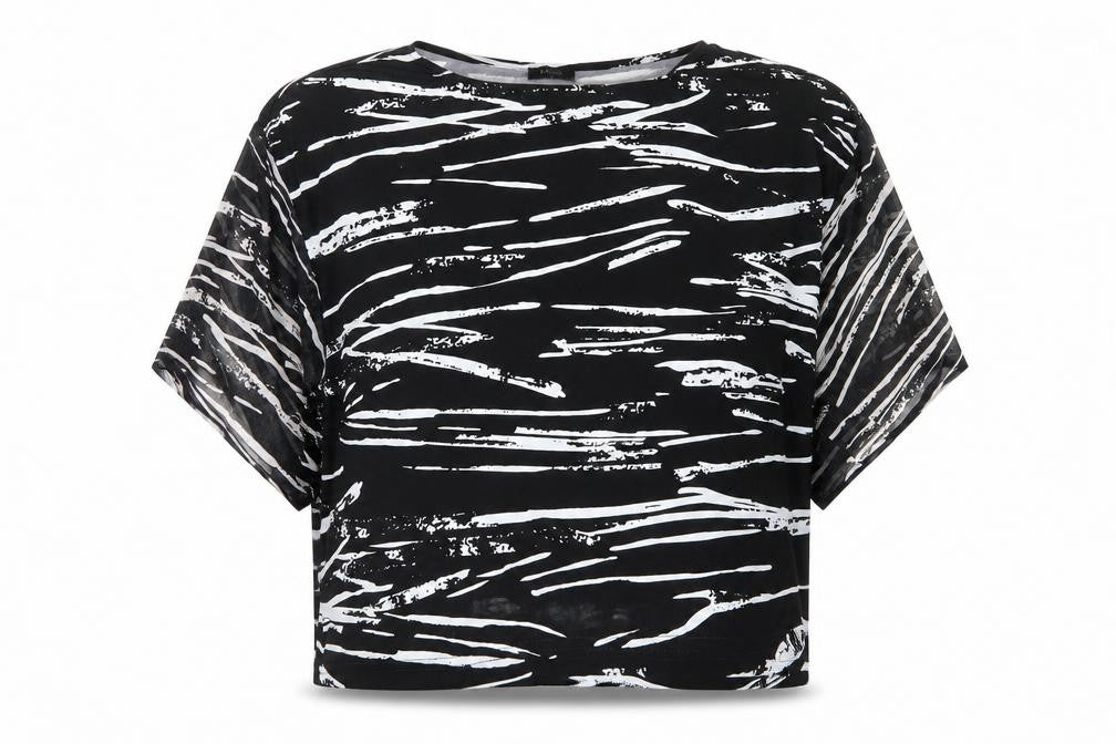 Klass Womens Multicoloured Geometric  Basic T-Shirt Size L