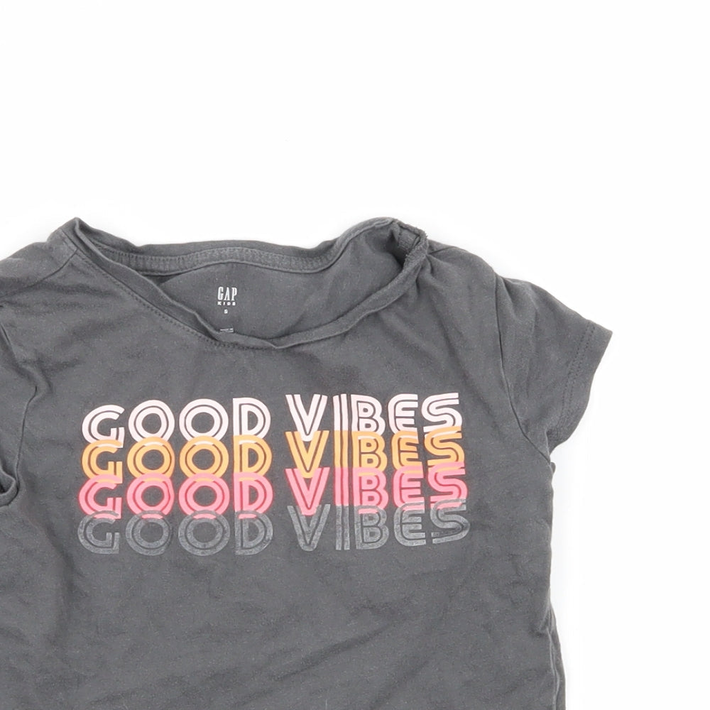 Gap Girls Grey   Basic T-Shirt Size S
