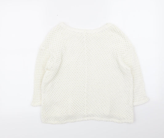River Island Womens White   Pullover Jumper Size 8