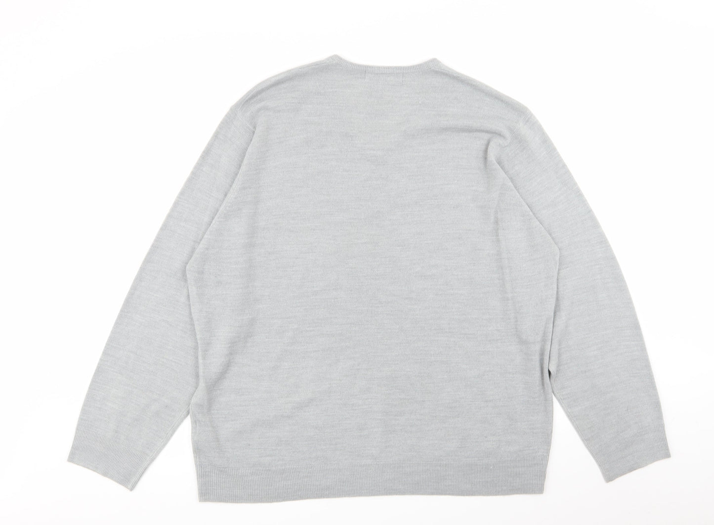 m&s Mens Grey   Pullover Jumper Size 2XL