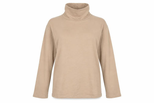 Front view of ASOS women’s beige jumper, size UK 8