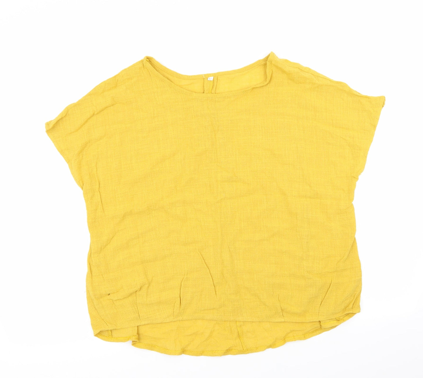 Preworn Womens Yellow   Basic T-Shirt Size XL