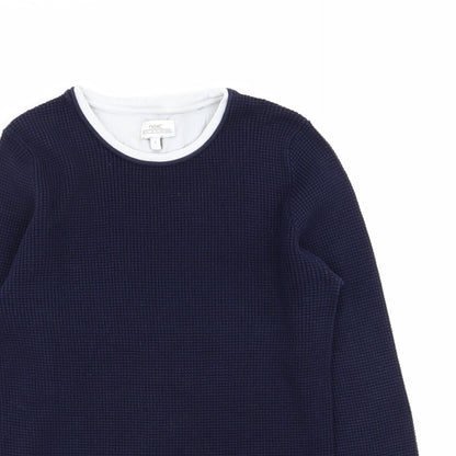 Next Mens Blue   Pullover Jumper Size S