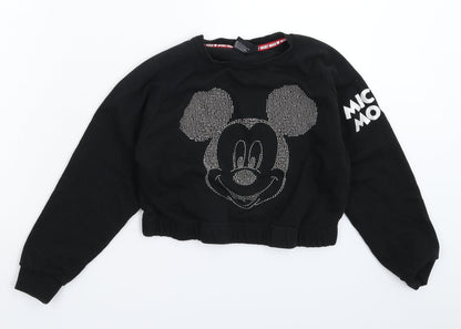 Preloved Primark Boys Black   Pullover Sweatshirt Size 9-10 Years - Front