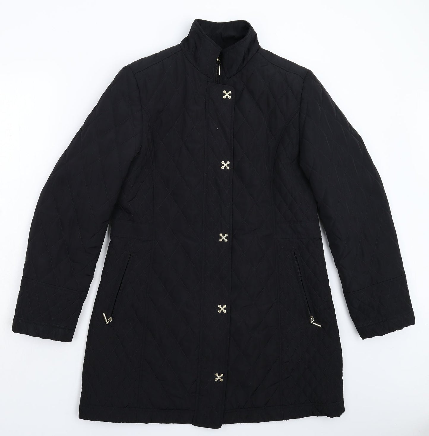 Klass Womens Black   Pea Coat Coat Size S