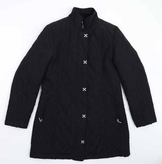 Klass Womens Black   Pea Coat Coat Size S