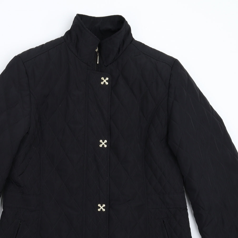 Klass Womens Black   Pea Coat Coat Size S