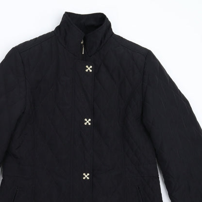 Klass Womens Black   Pea Coat Coat Size S