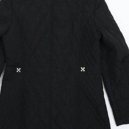 Klass Womens Black   Pea Coat Coat Size S