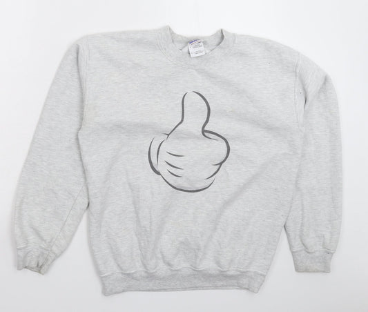 Gildan Mens Grey   Pullover Sweatshirt Size S