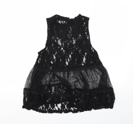 Poof Womens Black   Basic T-Shirt Size M