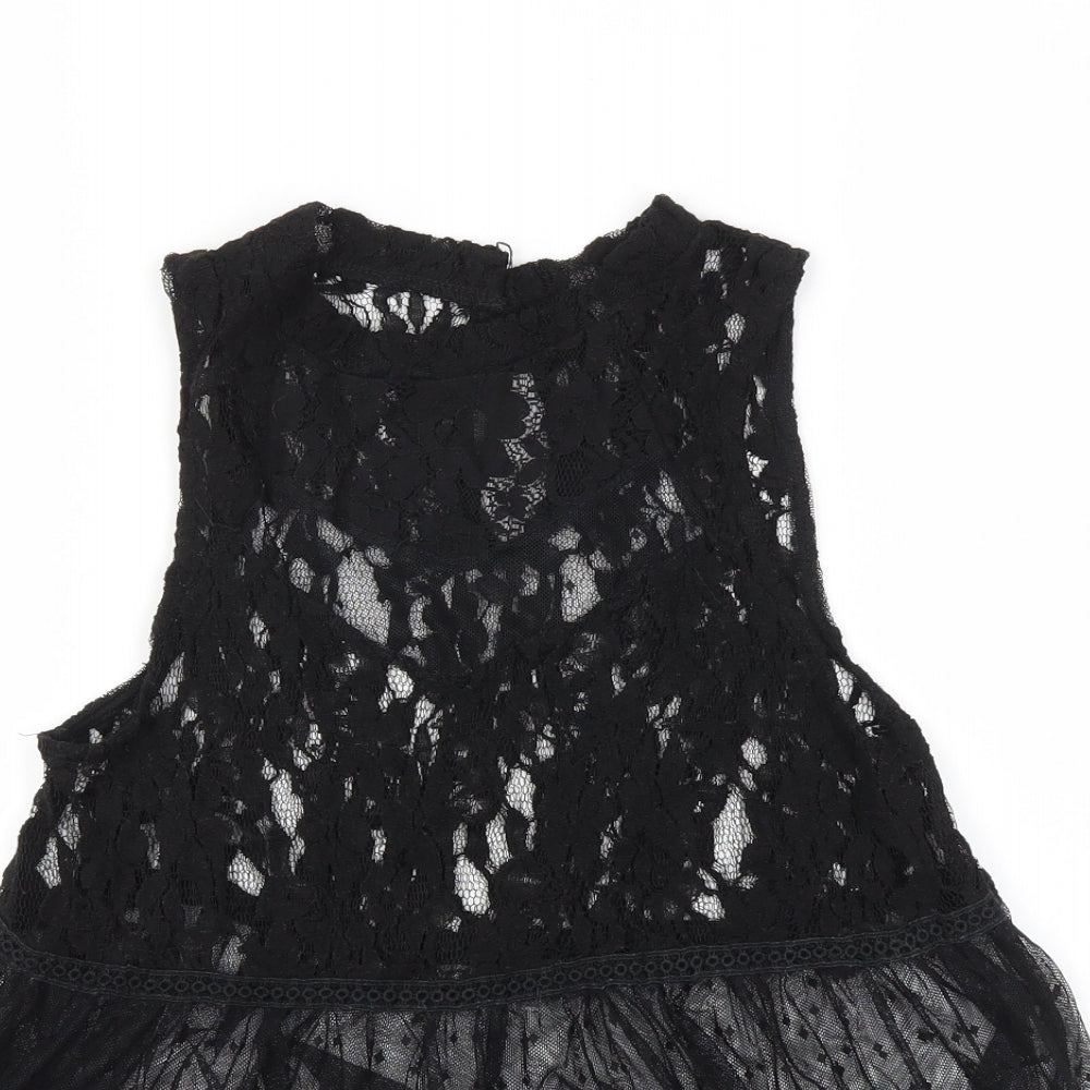 Poof Womens Black   Basic T-Shirt Size M