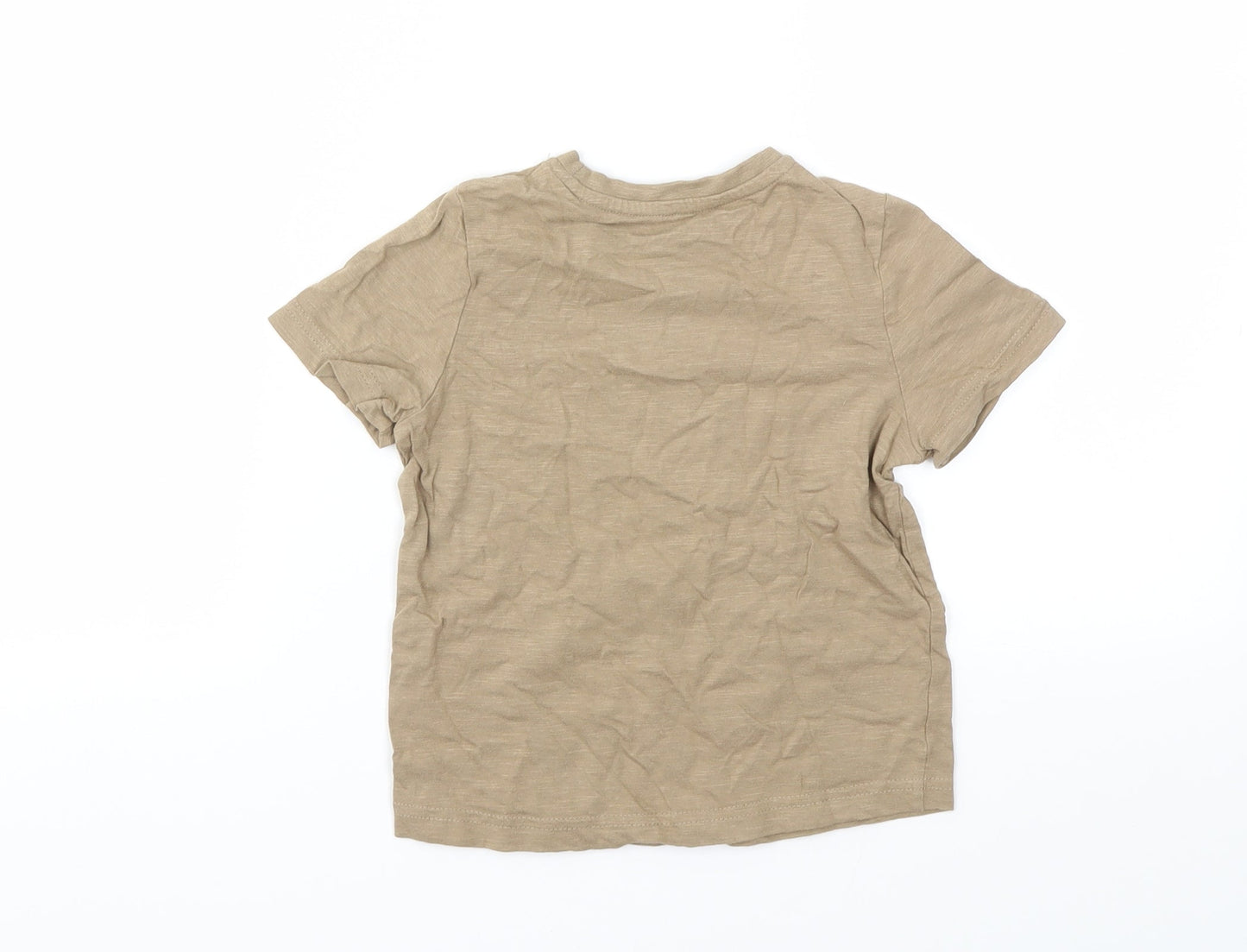 TU Boys Beige   Basic T-Shirt Size 3 Years