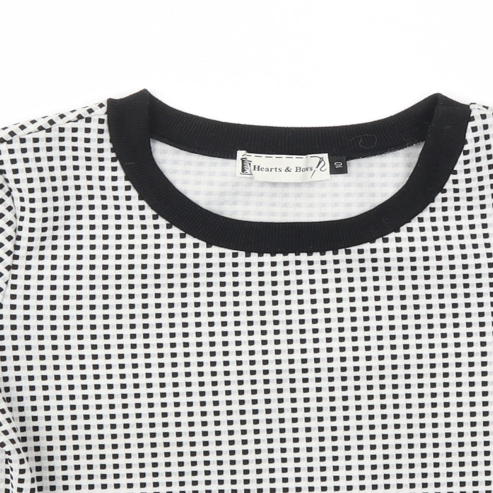 HEARTS &BOWS Womens Grey   Basic T-Shirt Size 10