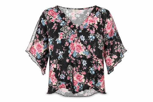 The Collection  Womens Multicoloured Floral  Basic T-Shirt Size 10