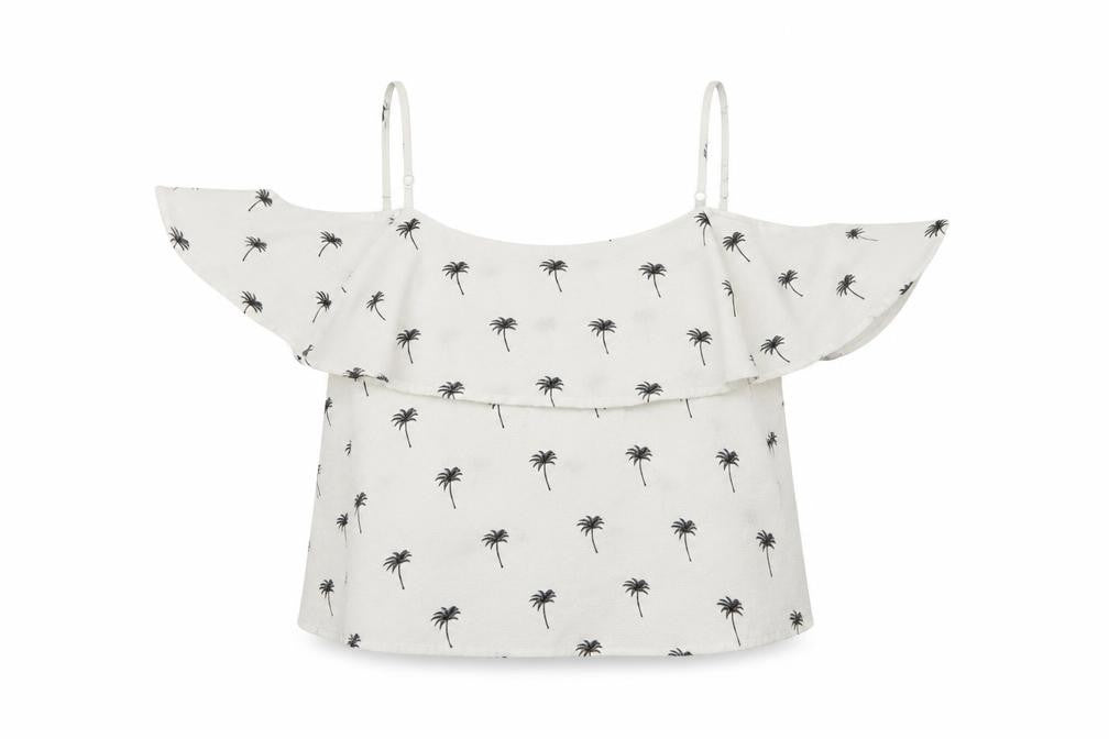 H&M Womens White Floral  Basic T-Shirt Size 10
