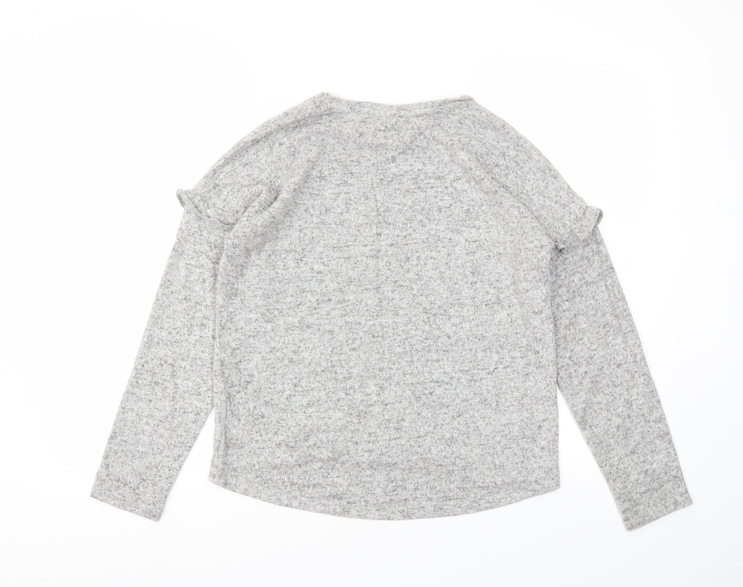 F&F Girls Grey Animal Print  Pullover Sweatshirt Size 11-12 Years
