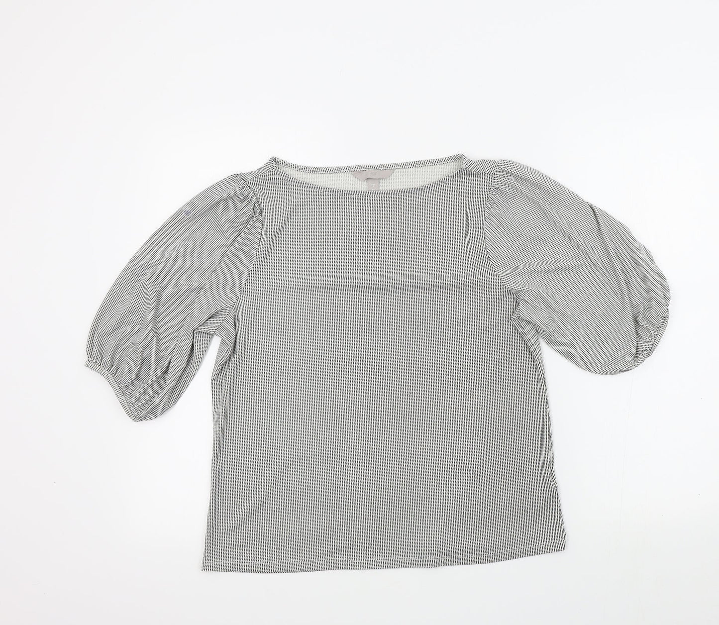 H&M Womens Black Geometric  Basic T-Shirt Size S