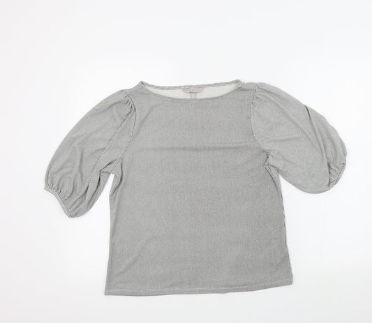 H&M Womens Black Geometric  Basic T-Shirt Size S