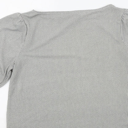 H&M Womens Black Geometric  Basic T-Shirt Size S