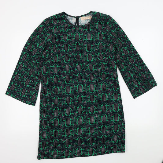 Traffic People Womens Green Geometric  A-Line  Size S