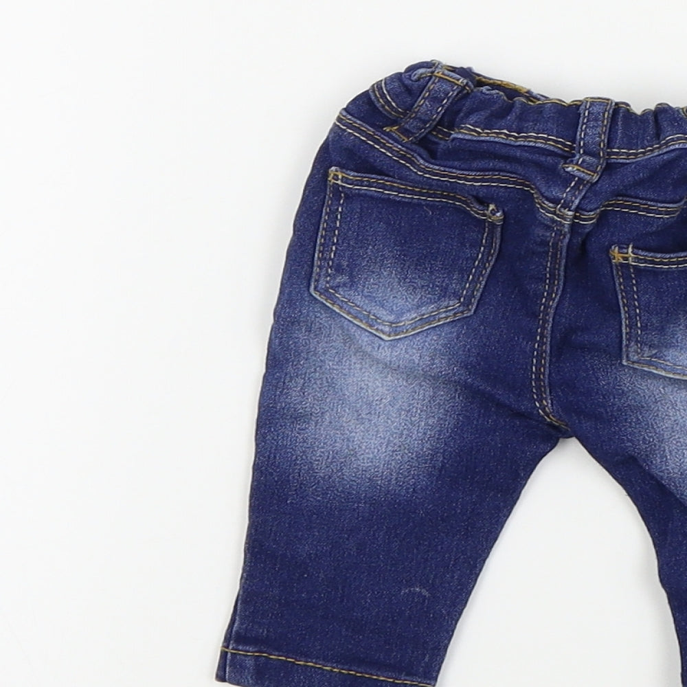 baby girl Baby Blue Colourblock  Capri Trousers Size 0-3 Months
