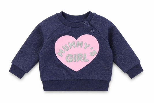 Front view of Primark boys’ blue colourblock jumper, size 0-3, months