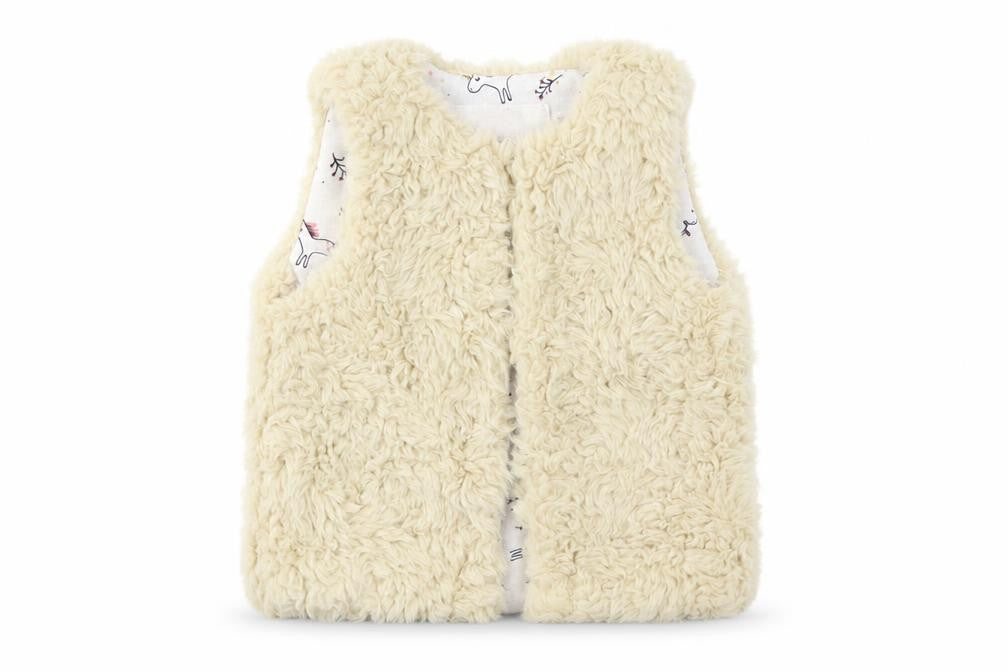 F&F Girls Beige Colourblock  Basic Jacket Waistcoat Size 0-3 Months
