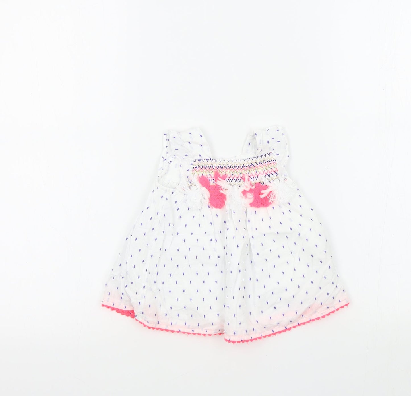 Primark Girls White Colourblock  Fit & Flare  Size 0-3 Months