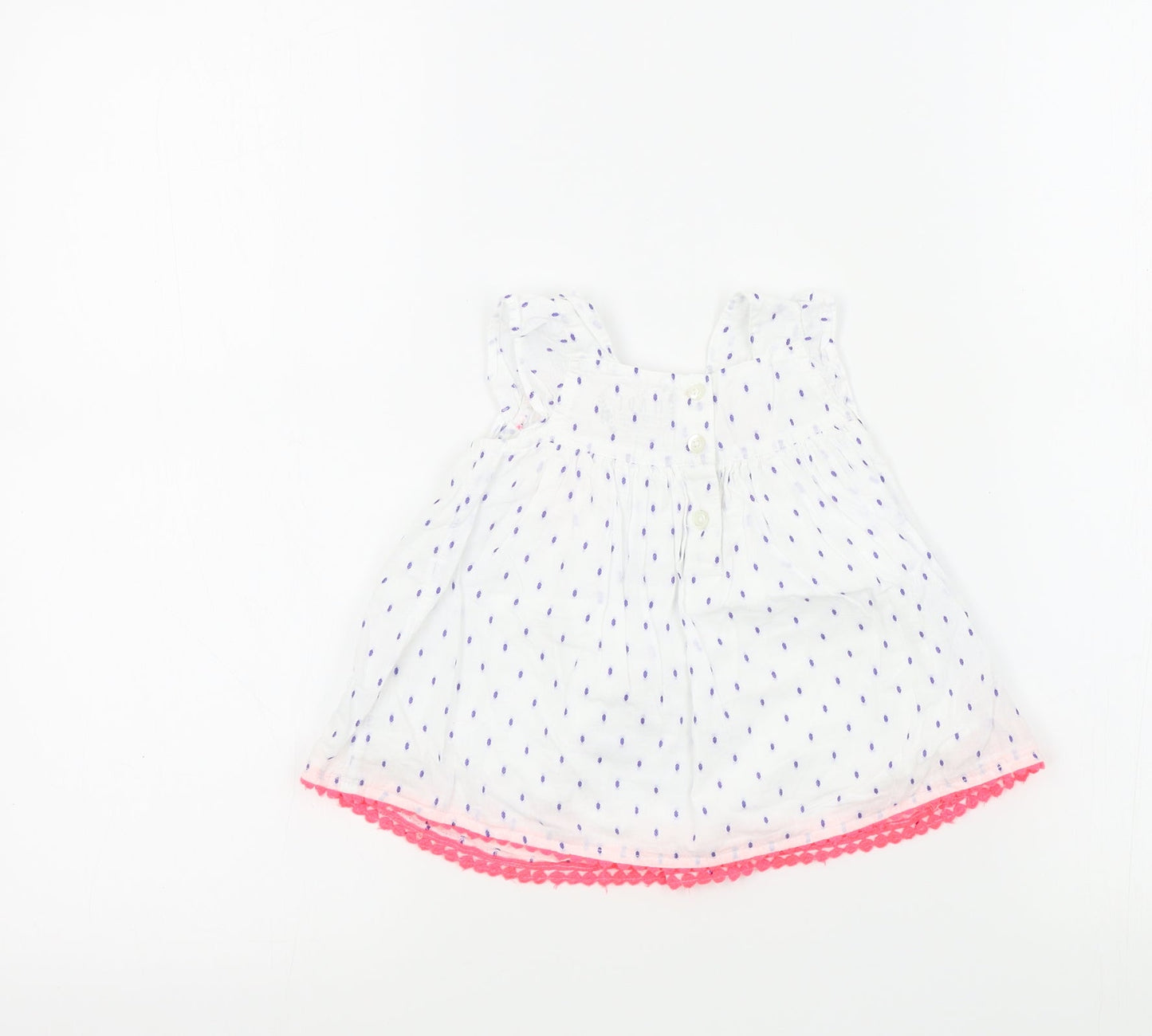 Primark Girls White Colourblock  Fit & Flare  Size 0-3 Months