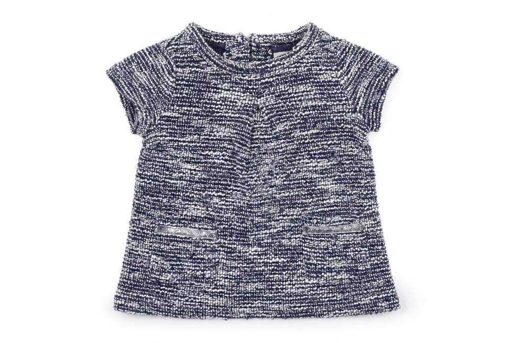 Primark Girls Blue Colourblock  Basic T-Shirt Size 0-3 Months