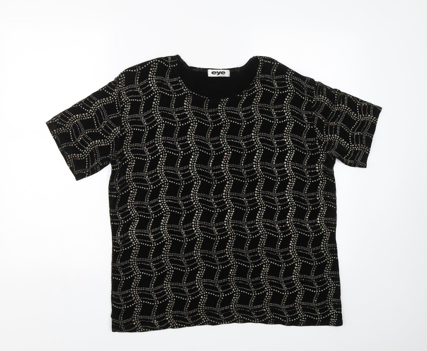 Eye Casuals Womens Black   Basic T-Shirt Size 2XL