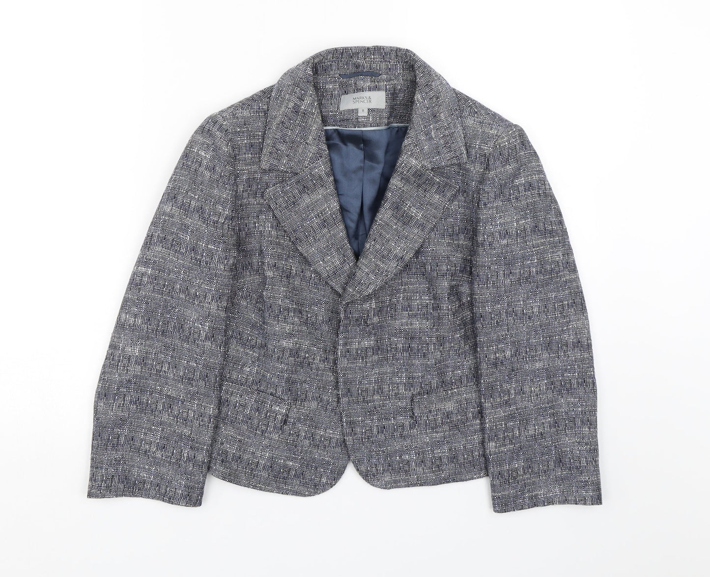 M&S Womens Grey   Jacket Suit Jacket Size 8