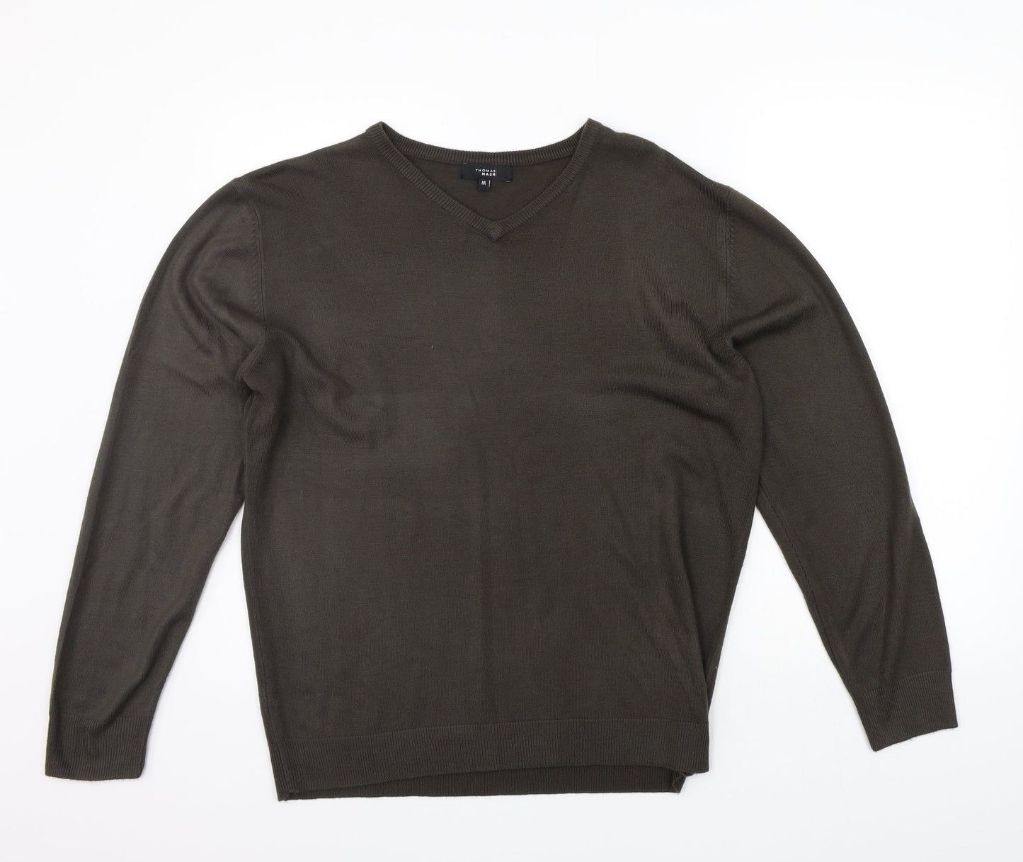 Tomas Nash Mens Brown   Pullover Jumper Size M