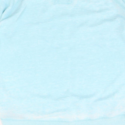 Brand and care label for Atmosphere women’s blue jumper, size UK 12