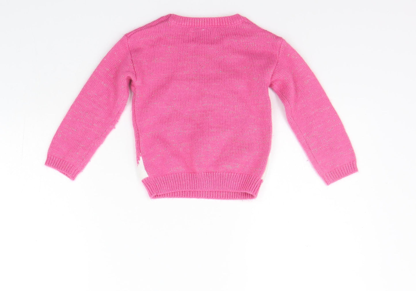 George Girls Pink   Pullover Jumper Size 12-18 Months