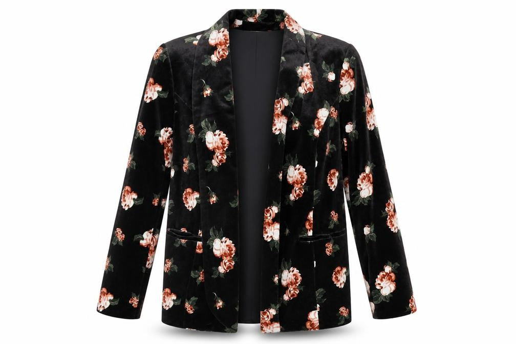 Peacocks Womens Black Floral  Cardigan Jumper Size 8