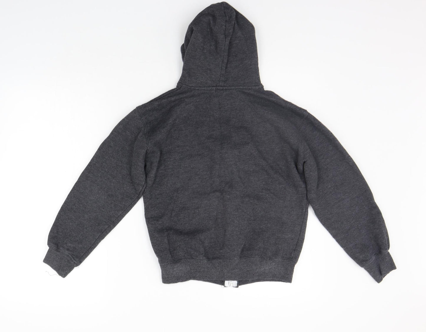 Preworn Girls Grey   Full Zip Hoodie Size 13 Years