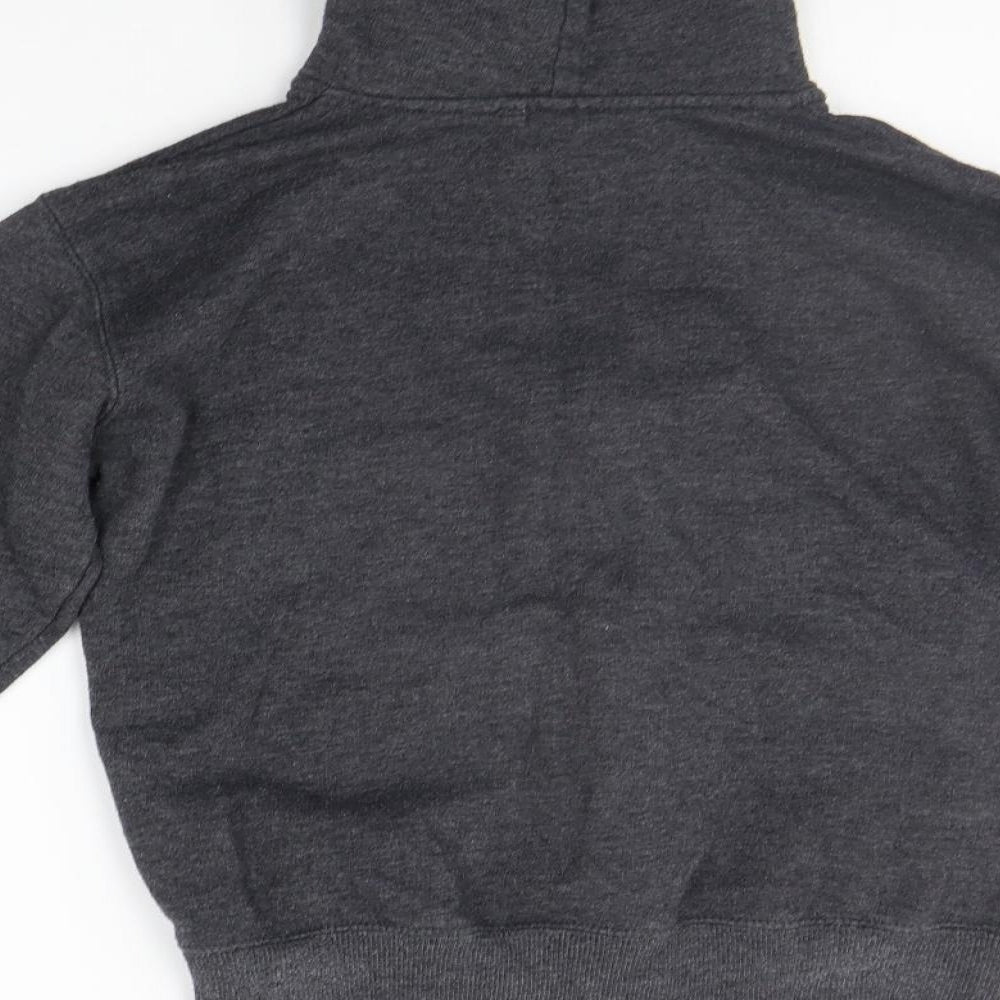 Preworn Girls Grey   Full Zip Hoodie Size 13 Years