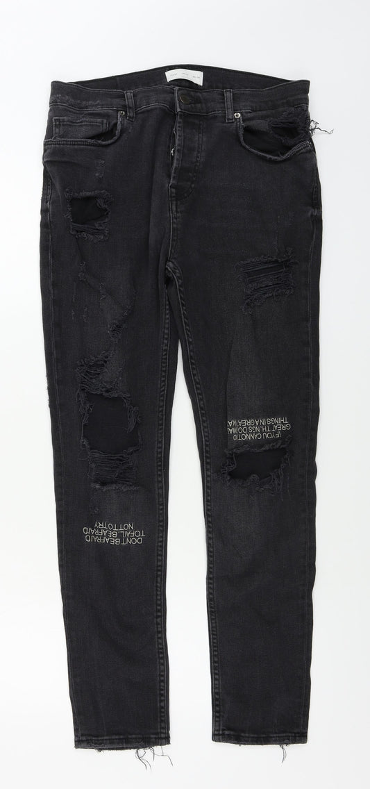 Preworn  Womens Black   Skinny Jeans Size 30 in L27 in