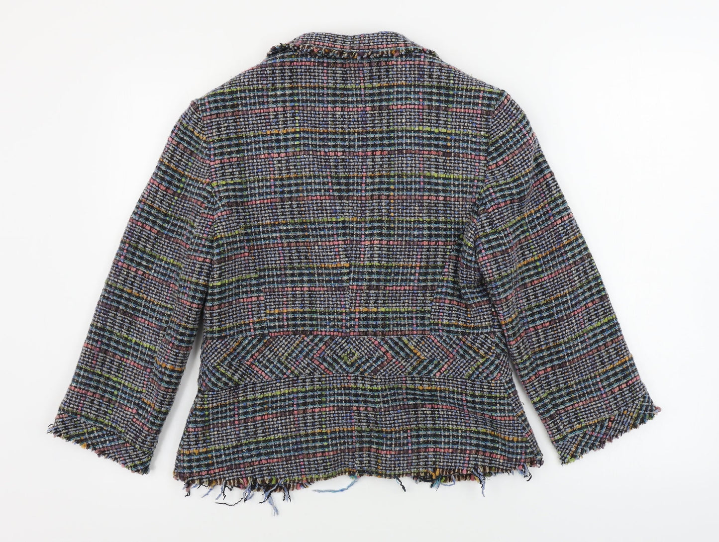 River Island  Womens Grey Check  Jacket Blazer Size 14
