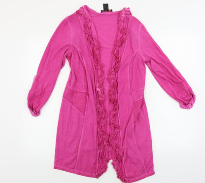 Preloved Creation Womens Pink   Cardigan Jumper Size 12 - Front