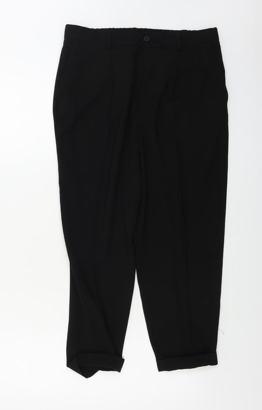 Preworn  Womens Black   Trousers  Size L L24 in